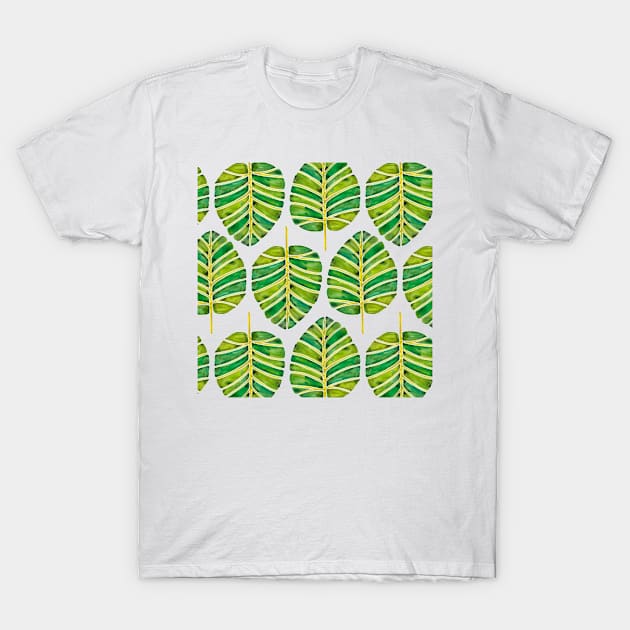 Green Alocasia T-Shirt by CatCoq